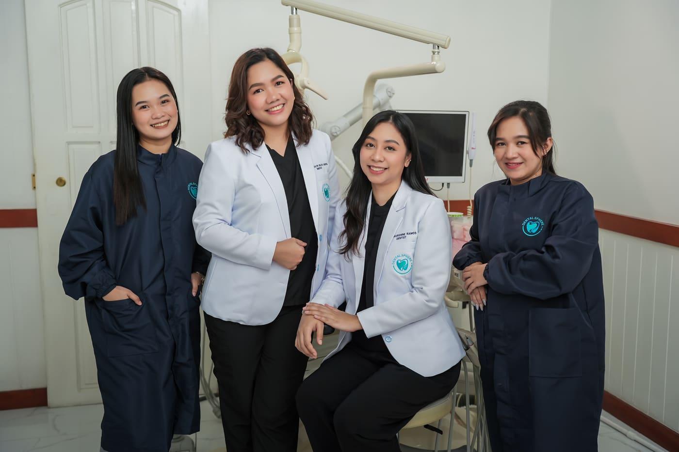 The full Dental Sphere team in the treatment room